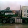 The dolly can be transported on the neck of the trailer when not in use.
